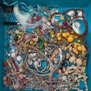 Jewelry Lot Junk Drawer 2.10 lbs Vintage to Modern Craft Upcycle Rework